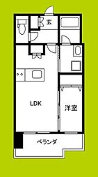 アーバネックス南堀江II 1LDKの間取図画像