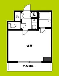 ディナスティ清水谷 1Kの間取図画像