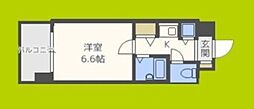 エスティライフ難波西 1Kの間取図画像