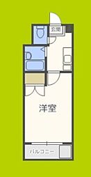ハイツロフティー 1Kの間取図画像