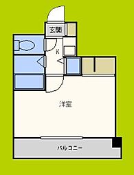 シティライフディナスティ新大阪 1Kの間取図画像