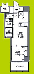 ArtizA阿波座 1LDKの間取図画像