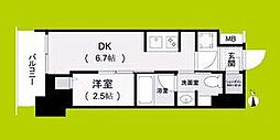 ルネフラッツ松屋町駅前 1DKの間取図画像