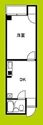 サニーハイツタカヨシ 1DKの間取図画像