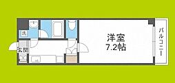 ドミールうつぼ公園 1Kの間取図画像