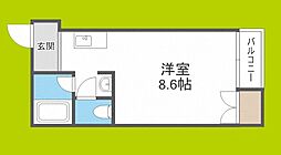 レーヴ千林 ワンルームの間取図画像
