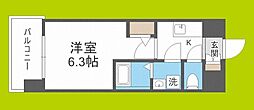 エスリードRESIDENCE大阪福島CITYWEST 1Kの間取図画像