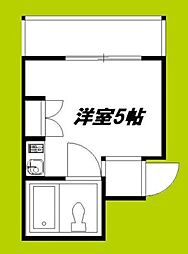グランビルド道頓堀 ワンルームの間取図画像
