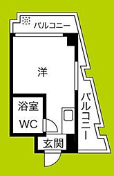 アンヘルム野田 ワンルームの間取図画像