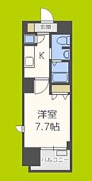 レジュールH-南堀江 1Kの間取図画像