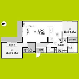 D-residence服部寿町 2LDKの間取図画像
