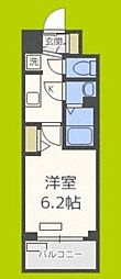 プレサンス大阪ドームシティスクエア 1Kの間取図画像
