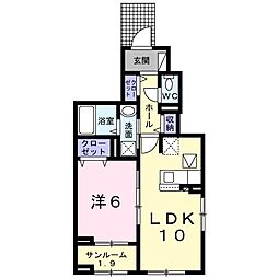 ビラカルロッタ 1LDKの間取図画像