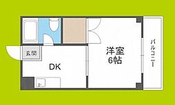 リアライズ湯里 1DKの間取図画像