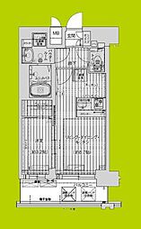 プレリス長田オルヴィア 1LDKの間取図画像