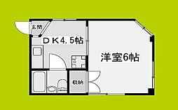ファースト塚本 1DKの間取図画像