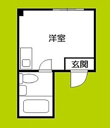 エンゼルハイム萩之茶屋 ワンルームの間取図画像