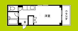 サンシャイン夕陽ケ丘 ワンルームの間取図画像