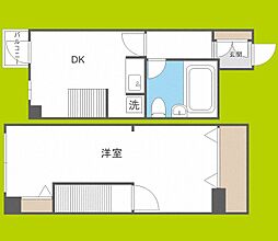 ノアーズアーク桃谷21 1DKの間取図画像