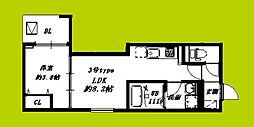 LA PAGE D'&201;CLAT 1LDKの間取図画像