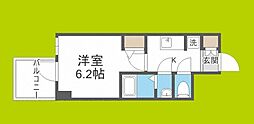 WORVE大阪本町 1Kの間取図画像
