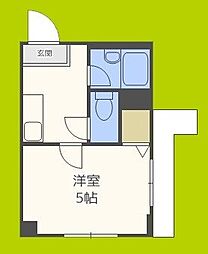 木川東エクセルハイツ 1Kの間取図画像