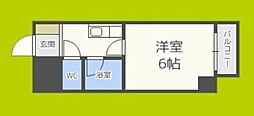 タワーサイド 1Kの間取図画像