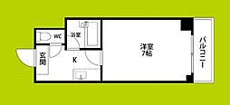 タワーサイド 1Kの間取図画像