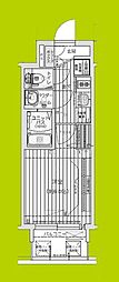 プレサンス塚本イノリア 1Kの間取図画像