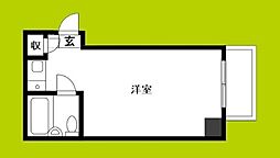 メゾンエスカイア ワンルームの間取図画像
