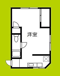 道頓堀プラザ ワンルームの間取図画像