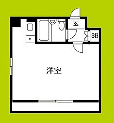 EPO長堀レジデンス2 ワンルームの間取図画像