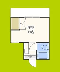 メゾン桜ノ宮 ワンルームの間取図画像
