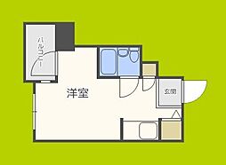 ローレルステート松屋町 ワンルームの間取図画像