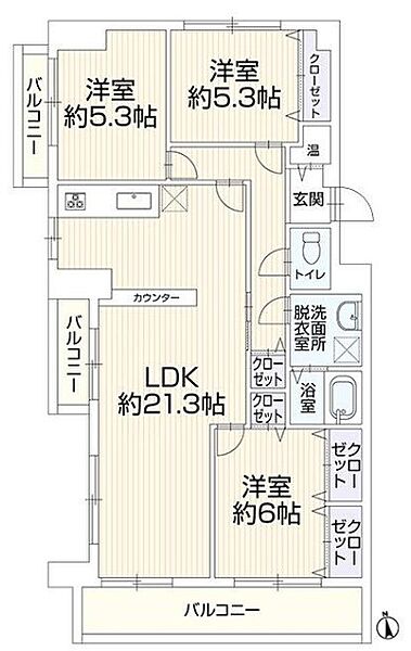 間取りを拡大表示