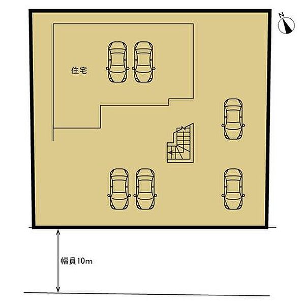 組み込みの車庫2台、敷地駐車4台可能ですです。