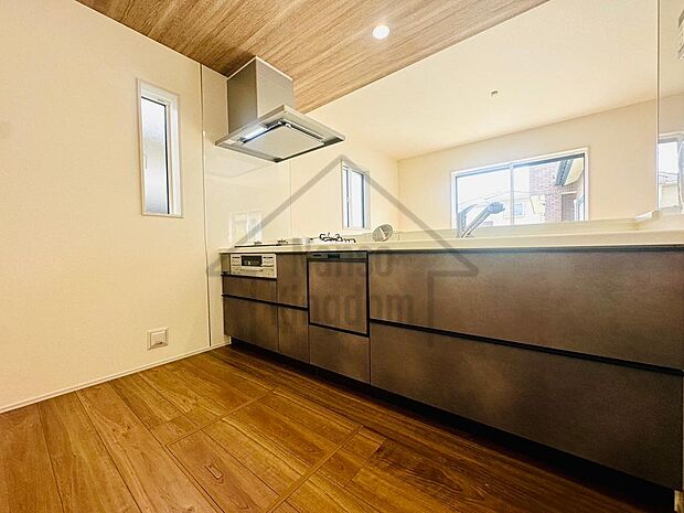 作業スペースがしっかりあり毎日のお料理が快適なキッチン