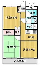 間取図画像 2DK