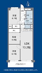 新松戸中央パークハウスB棟 3LDKの間取図画像