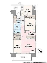 シティハウス文京茗荷谷レジデンス 3LDKの間取図画像
