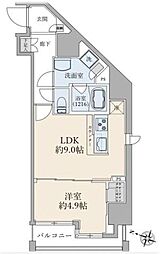 プレセダンヒルズ文京本駒込 1LDKの間取図画像