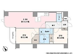 アドリーム文京動坂 2LDKの間取図画像