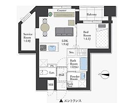 プレサンス本駒込アカデミア 1SLDKの間取図画像