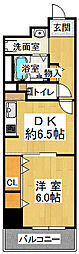 西鈴蘭台シティコート西鈴蘭台南住宅 1DKの間取図画像