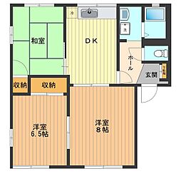 サンレイク陣屋 3DKの間取図画像