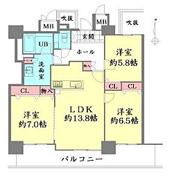 イオプラザ 3LDKの間取図画像