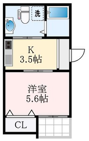 大阪府堺市中区新家町(賃貸アパート1K・3階・22.25㎡)の写真 その2