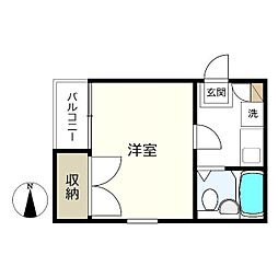 ノースコート志賀本通 1Kの間取図画像
