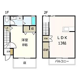 ミディーハウス安田 1LDKの間取図画像