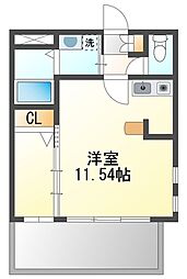 パティオ和白 ワンルームの間取図画像
